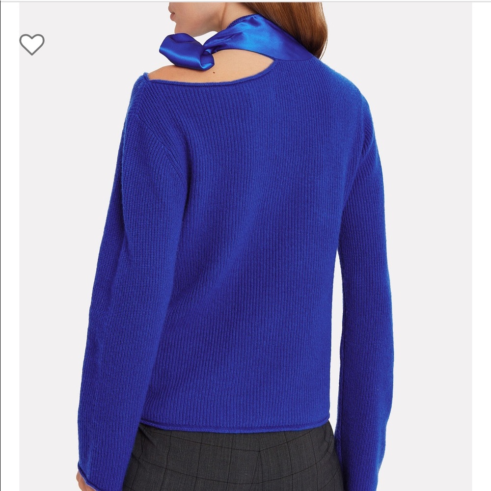 RTA Millie Cashmere Silk Scarf Blue Sweater S